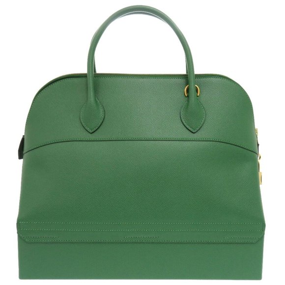 Hermes MacPherson Couché Vert G Stamped Handbag Green 0942 HERMES - Picture 3 of 11